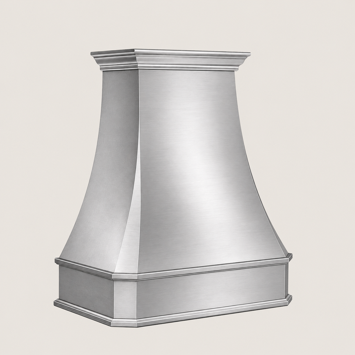 Custom Faceted Curved Stainless Steel Range Hood - SHCR02