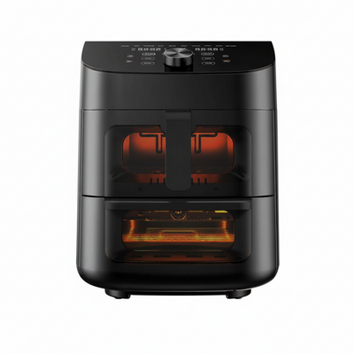 11 Qt. 8-In-1 Double Decker Air Fryer Oven with 2 Individual Cooking Zone and Sync Finish Function