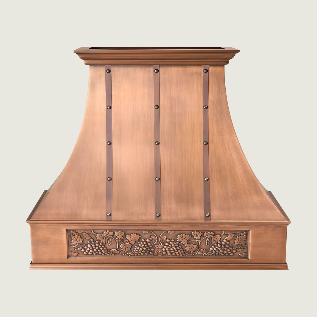 Custom Smooth Curved Copper Range Hood - CHCR01