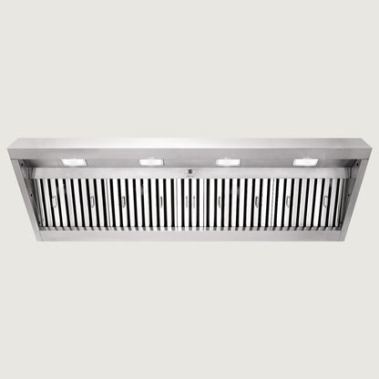 Nauxus 60 Inch Range Hood Insert with 1200 CFM Powerful Suction, Ultra Quiet Ducted Stainless Steel Kitchen Stove Vent Hood with Dimmable LED Lights, Timer, 4-Speed Touch Control , NX-19IL-60