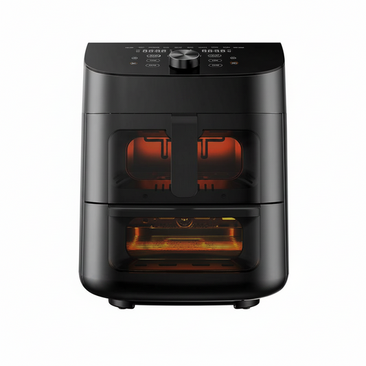 11 Qt. 8-In-1 Double Decker Air Fryer Oven with 2 Individual Cooking Zone and Sync Finish Function