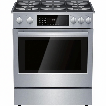 800 Series 30 In. 4.6 Cu. Ft. Slide-In Dual Fuel Range with Self-Cleaning Convection Oven in Stainless Steel