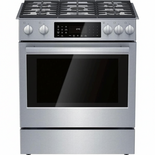 800 Series 30 In. 4.6 Cu. Ft. Slide-In Dual Fuel Range with Self-Cleaning Convection Oven in Stainless Steel