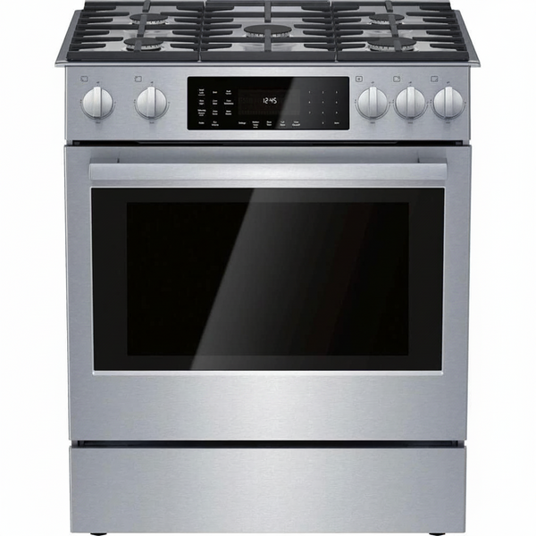 800 Series 30 In. 4.6 Cu. Ft. Slide-In Dual Fuel Range with Self-Cleaning Convection Oven in Stainless Steel