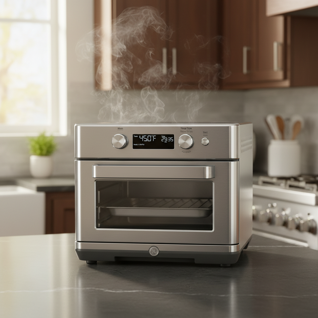 Stainless Steel Digital Air Fryer Toaster Oven with 8 Cooking Modes