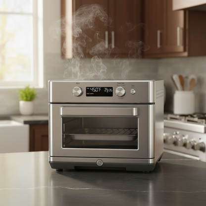 Stainless Steel Digital Air Fryer Toaster Oven with 8 Cooking Modes